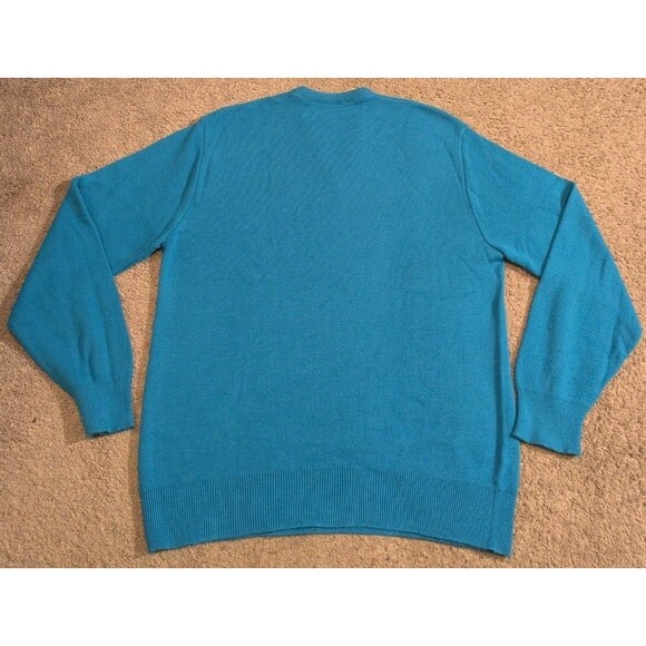 Vintage Robert Bruce Long Sleece V-Neck Sweater Union Made in USA Men's Large - Picture 3 of 8